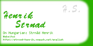 henrik strnad business card